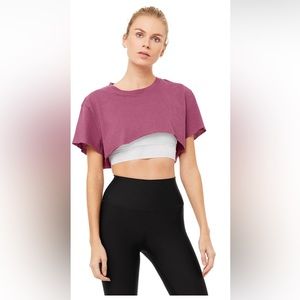 Alo cropped short sleeve top